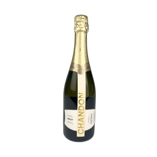 Chandon sparkling wine bottle on a white background