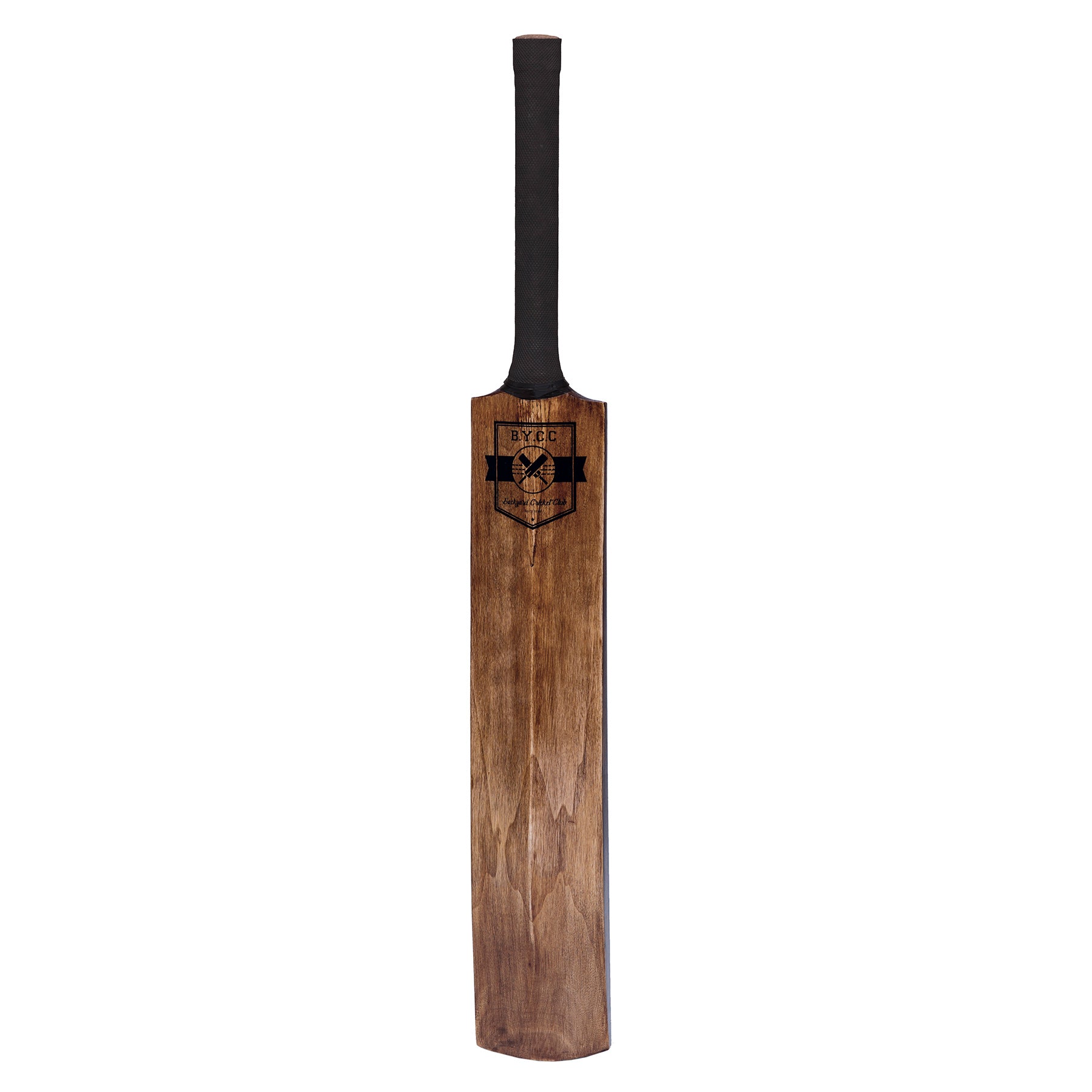 Timber cricket bat with antique wood grain