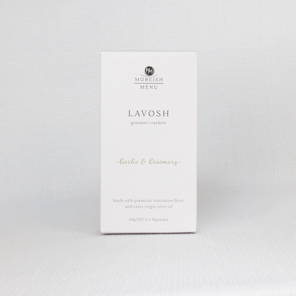 Australian Made Lavosh crackers in white box