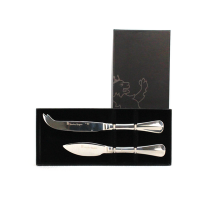 Stainless Steel Cheese Knife Set in Black Gift Box